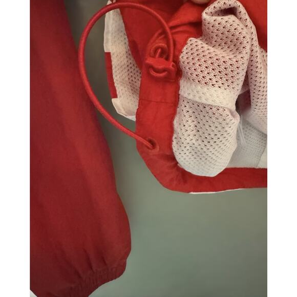 Adidas Womens XS Large Logo Red Track Zip Up Jacket Athleisure Retro Streetwear - Picture 6 of 11